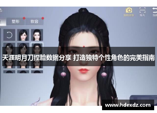 天涯明月刀捏脸数据分享 打造独特个性角色的完美指南
